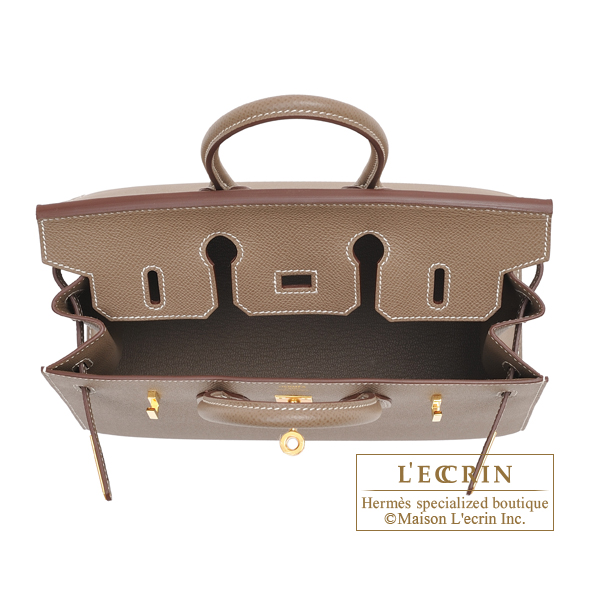 HERMES Epsom Birkin Sellier 25 Etoupe 1166088