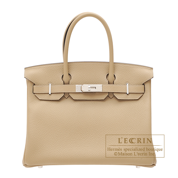 Hermes　Birkin bag 30　Trench　Clemence leather　Silver hardware