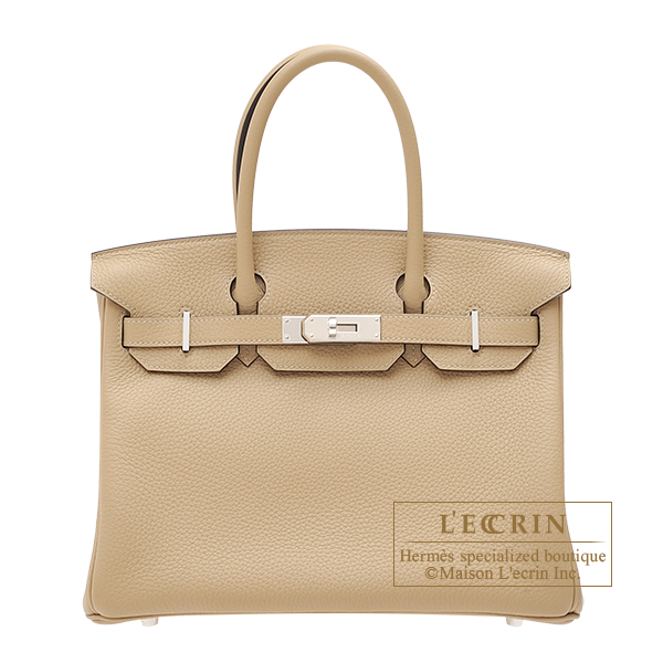 Hermes Birkin Hermes Birkin Bag 35 Snakeskin Beige Silver