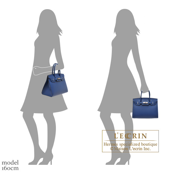 HERMES Madame Calfskin Birkin Sellier 30 Deep Blue 1141615