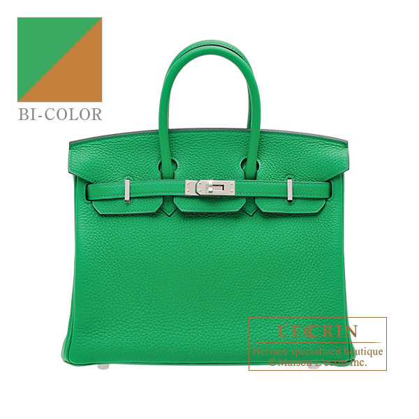 Hermes　Birkin Verso bag 25　Bambou/　Caramel　Togo leather　Silver hardware