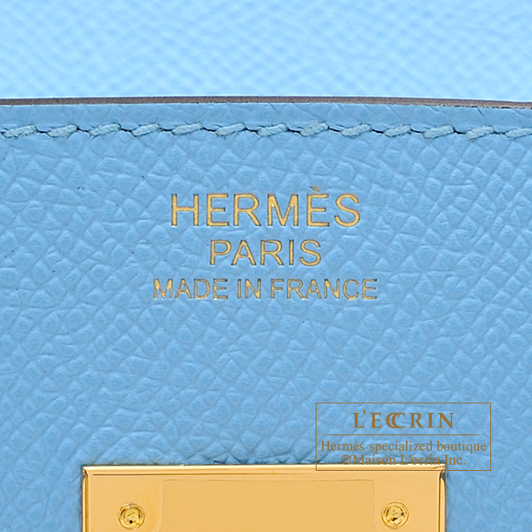 Hermes Birkin 30 Bag Blue Paradis Epsom Leather with Gold Hardware