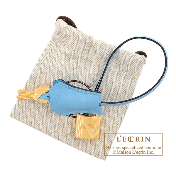 Hermes Birkin bag 30 Celeste Epsom leather Gold hardware