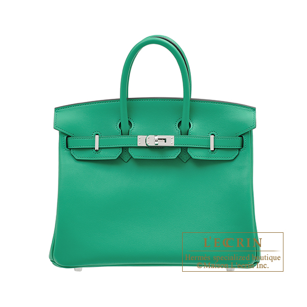 Hermes　Birkin bag 25　Menthe　Swift leather　Silver hardware