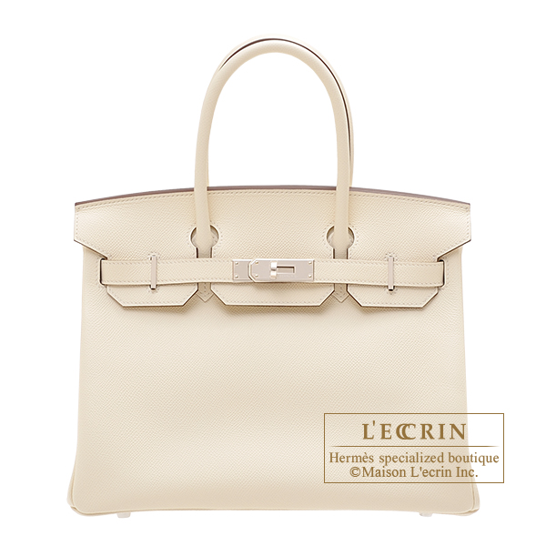 Hermes　Birkin bag 30　Nata　Epsom leather　Silver hardware