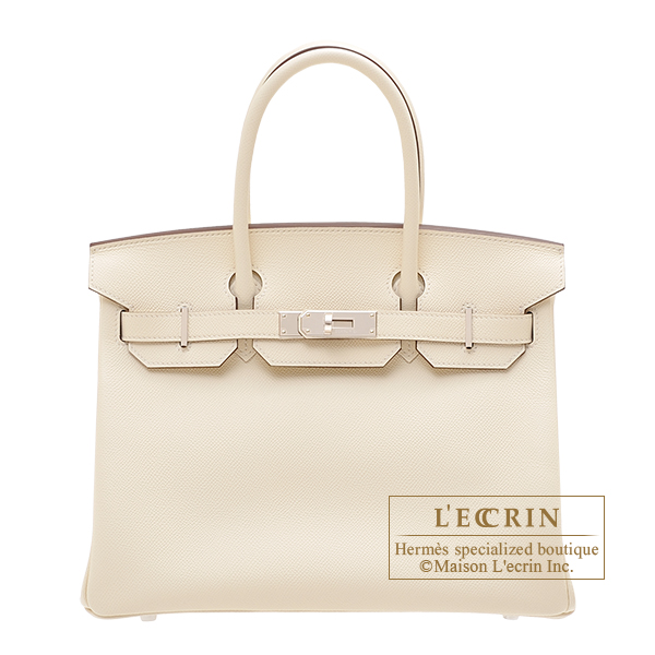Hermes　Birkin bag 30　Nata　Epsom leather　Silver hardware