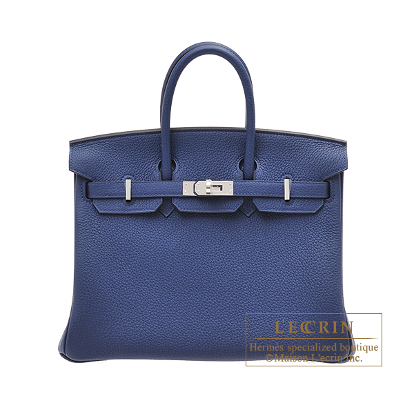 Hermes　Birkin bag 25　Blue saphir　Togo leather　Silver hardware