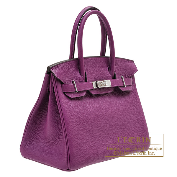 Hermes Birkin 30 HSS Bicolor White Anemone Purple Epsom Gold Hardware at  1stDibs