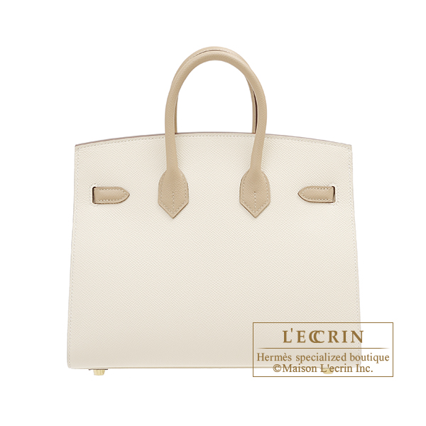 Hermes Personal Birkin Sellier bag 25 Craie/ Trench Epsom leather