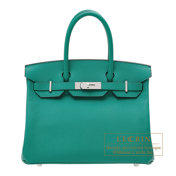 Hermes　Birkin bag 30　Vert Jade　Epsom leather　Silver hardware