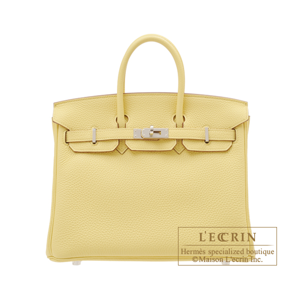 Hermes Jaune Poussin Yellow Sellier Epsom Gold Hardware Kelly 25 Handbag Bag