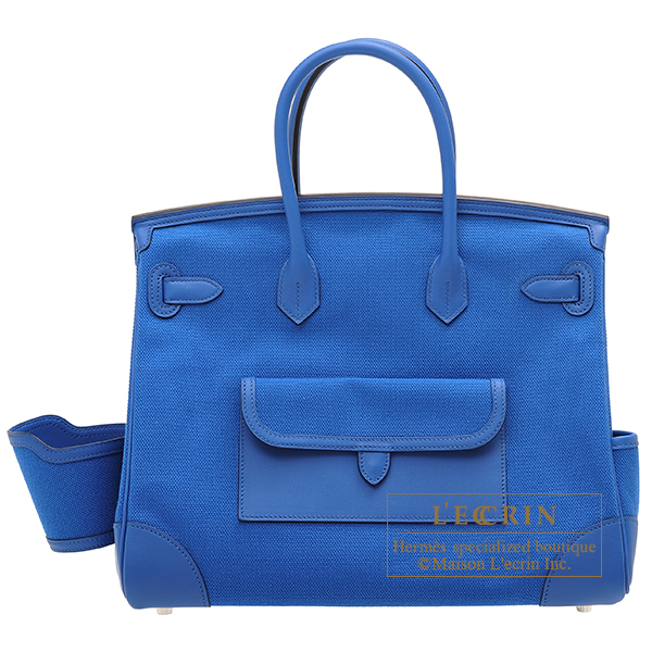 Auth HERMES Bleu France Gold Hardware Mini Constance 18 19 Bag Handbag  Swift