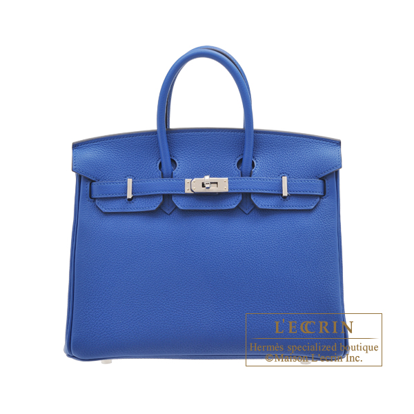 Hermes　Birkin bag 25　Blue france　Togo leather　Silver hardware