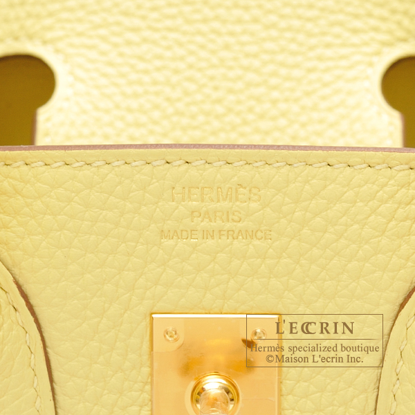 Hermès Birkin 25 Togo Jaune Poussin