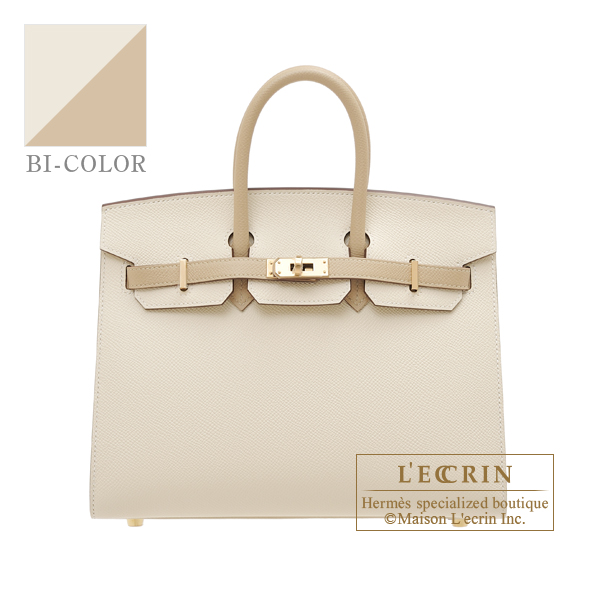 Hermes Kelly 25 Sellier Bag Craie Epsom Leather with Gold Hardware