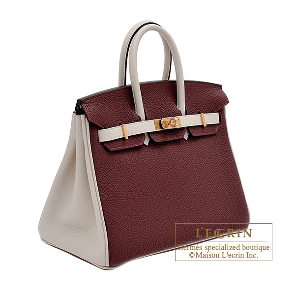 Hermes Birkin bag 25 Rouge H Togo leather Gold hardware