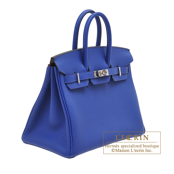Hermes Birkin Verso bag 25 Blue royal/ Capucine Togo leather