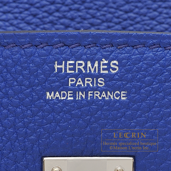 HERMES Togo Verso Birkin 25 Bleu Royal Capucine 662331