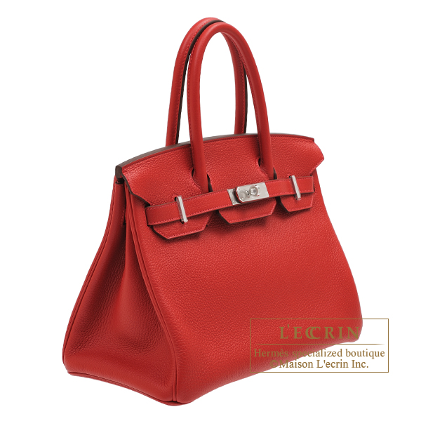 HERMES CABASELLIER 30 ROUGE CLEMENCE - BJ Luxury