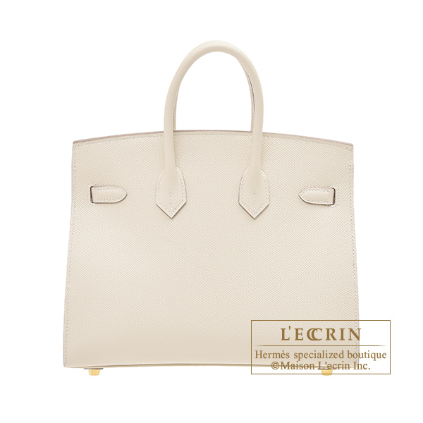 Hermes Birkin Sellier 25 Craie Epsom Gold Hardware in 2023