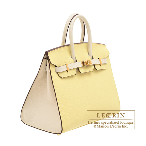 Hermes Jaune Poussin Yellow Sellier Epsom Gold Hardware Kelly 25 Handbag Bag