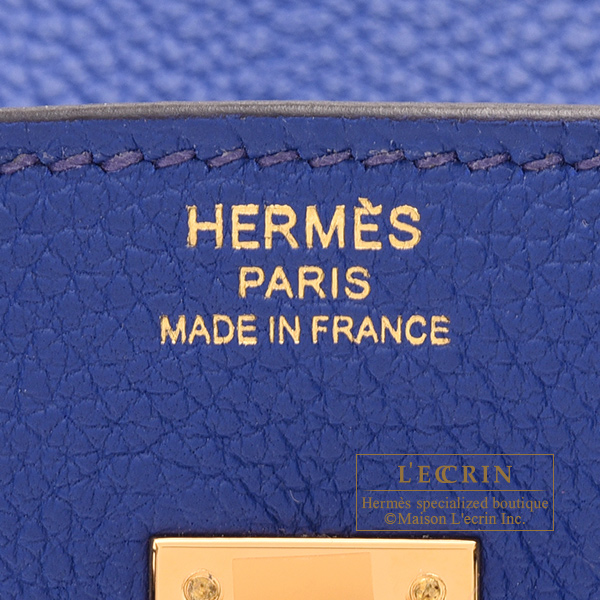 Hermes Birkin bag 25 Blue royal Togo leather Gold hardware