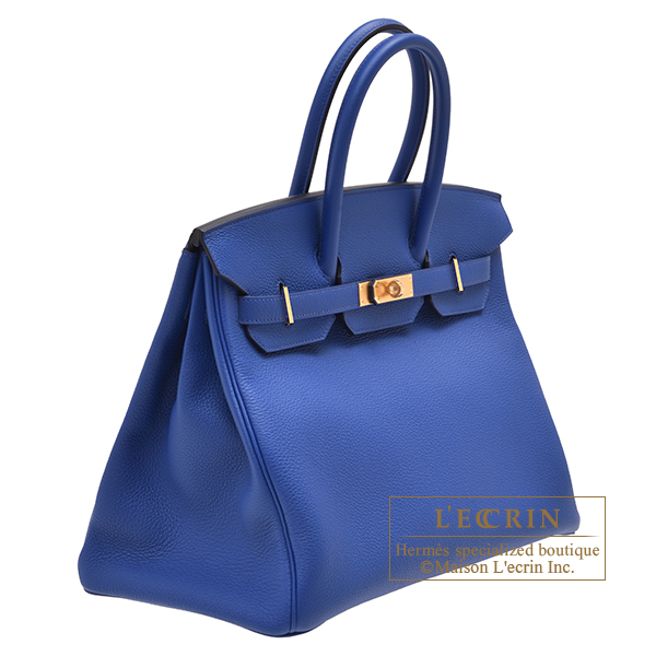 Hermes Birkin bag 35 Blue royal Togo leather Gold hardware