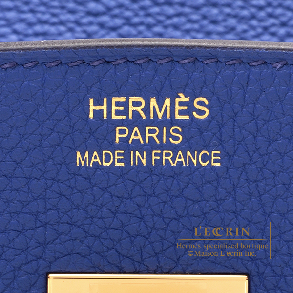 Hermes Birkin bag 35 Blue royal Togo leather Gold hardware