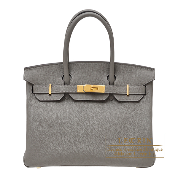 Hermes　Birkin bag 30　Gris meyer　Togo leather　Gold hardware