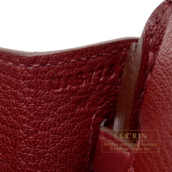 HERMES BIRKIN Bag 35cm **ROUGE VIF GOLD HW** Red OSTRICH Leather H