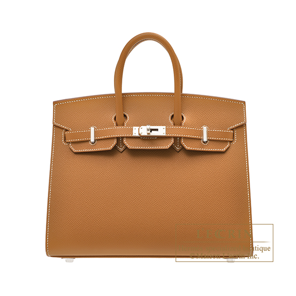 Hermes Birkin Sellier bag 25 Gold Epsom leather Silver hardware