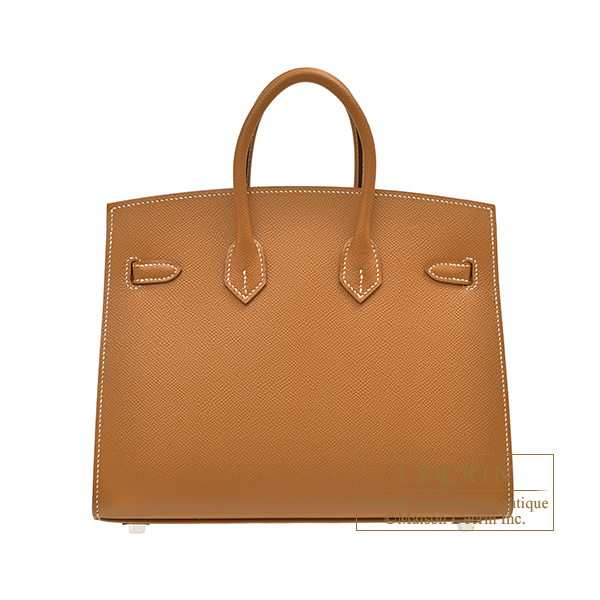 Hermes Birkin Sellier bag 25 Gold Epsom leather Silver hardware