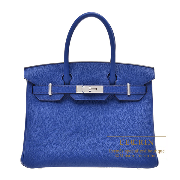 Hermes　Birkin bag 30　Blue royal　Togo leather　Silver hardware