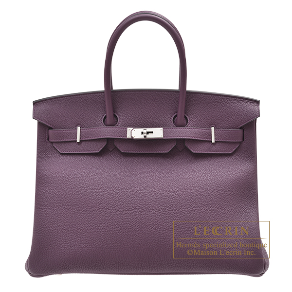 Hermes　Birkin bag 35　Cassis　Togo leather　Silver hardware