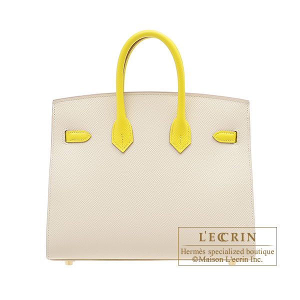 Hermes Kelly 25 Lime Epsom Sellier Bag Gold Hardware