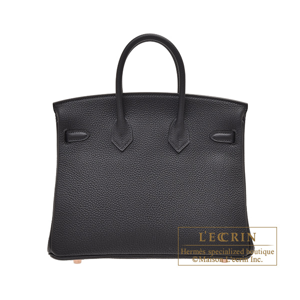 Hermes　Birkin bag 25　Caban　Togo leather　Rose gold hardware