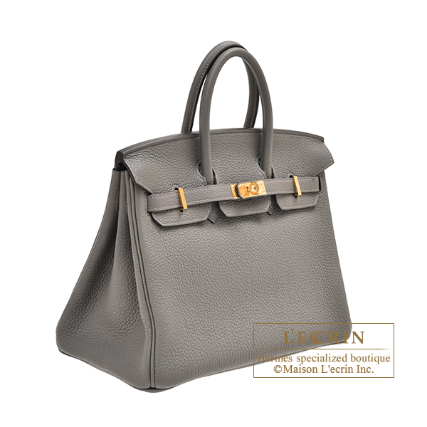 Hermes　Birkin bag 25　Gris meyer　Togo leather　Gold hardware