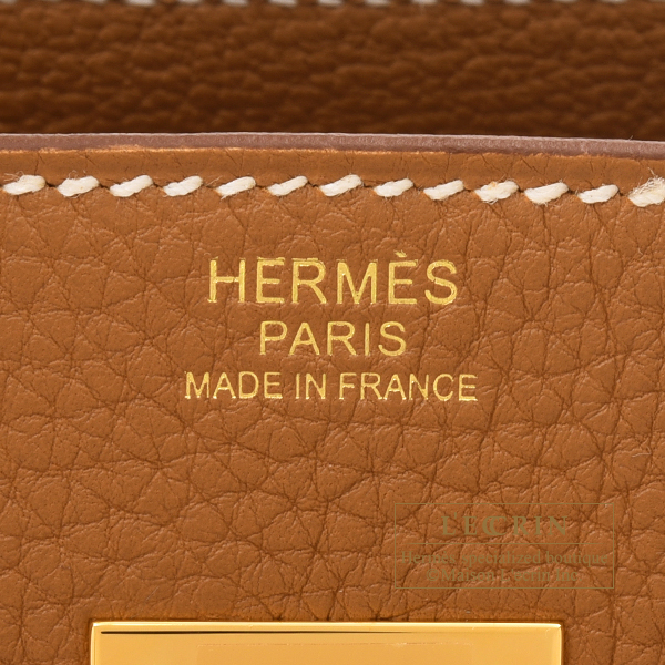 Hermes Birkin 3 EN 1 bag 30 Gold/Natural Togo leather/Swift leather/Toile H  Gold hardware