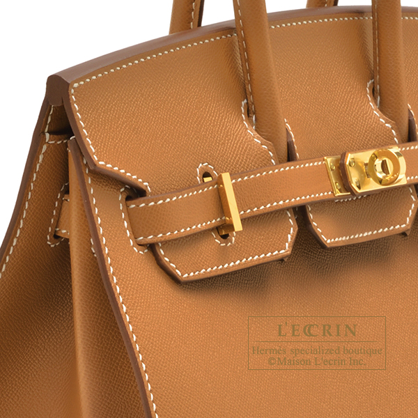 Hermes Birkin Sellier bag 25 Chai Madame leather Gold hardware