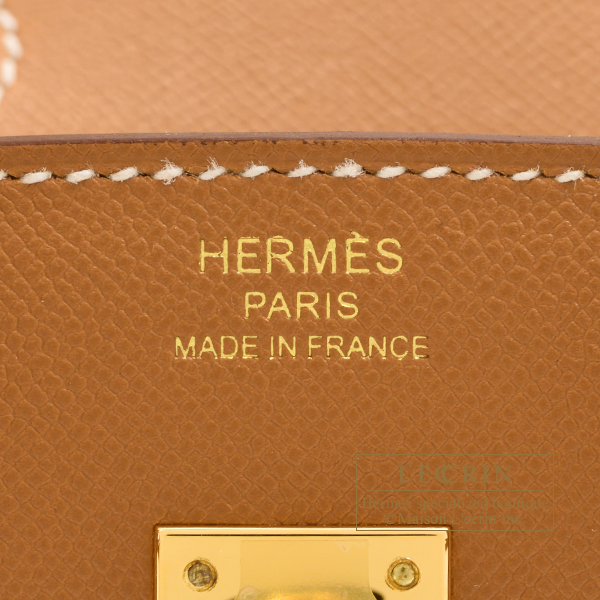 Hermes Birkin Sellier bag 25 Chai Madame leather Gold hardware