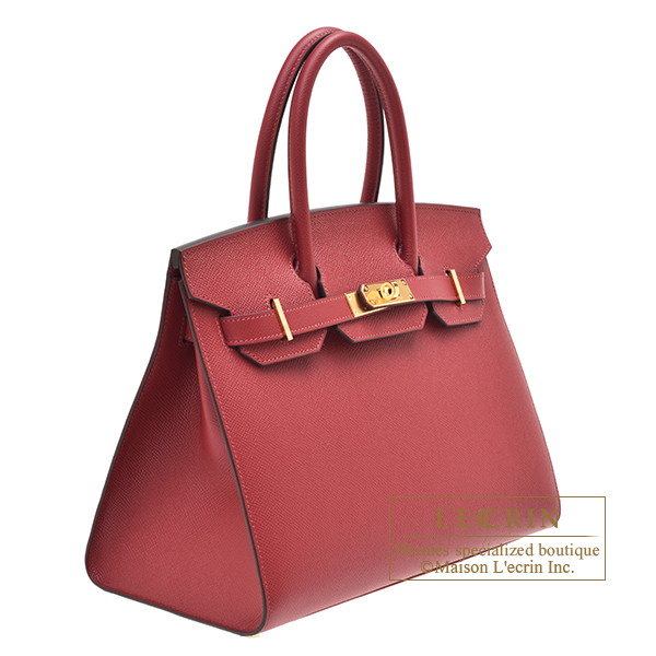 Hermes Birkin 25, Burgundy (Rouge Grenat) with Gold Hardware