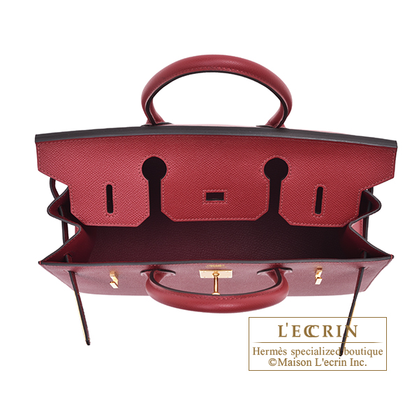 Hermes Birkin 25, Burgundy (Rouge Grenat) with Gold Hardware