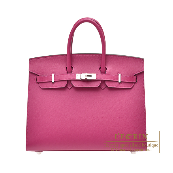 Hermes　Birkin Sellier bag 25　Rose purple　Madame leather　Silver hardware