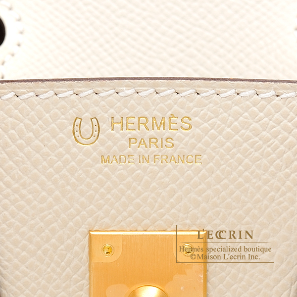 Hermes Personal Birkin Sellier bag 25 Craie/Lime Epsom leather Matt gold  hardware