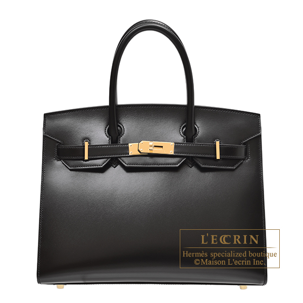 Hermes Black Box Calf Leather Gold Hardware Constance 23 Bag Hermes