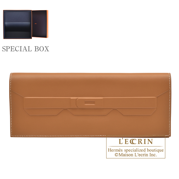 Hermes　Pochette Birkin Shadow　Gold　Swift leather