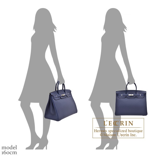 Hermes Birkin bag 40 Blue saphir Togo leather Silver hardware