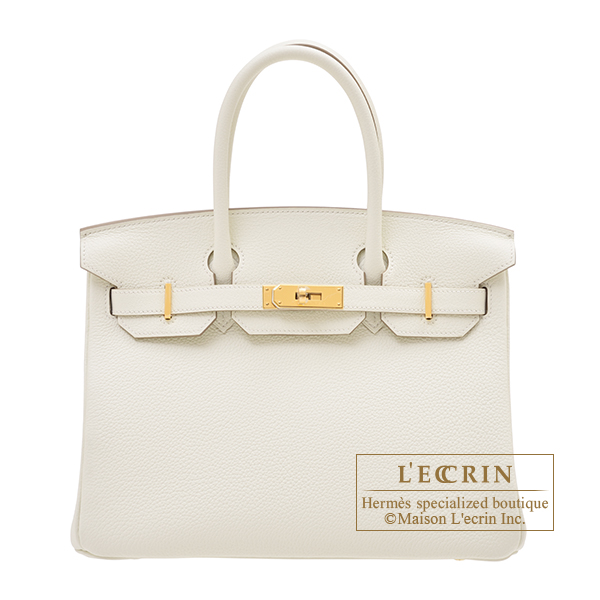 Hermes Birkin bag 30 Mushroom Togo leather Gold hardware L ecrin