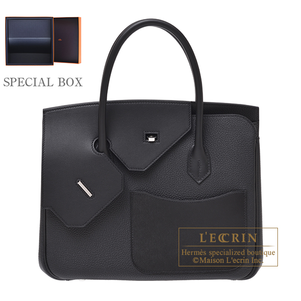 Hermes　Birkin en desordre 30　Black　Togo/Swift/Vache Hunter leather　Silver hardware