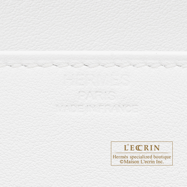 Hermes　Pochette Birkin Shadow　New white　Swift leather